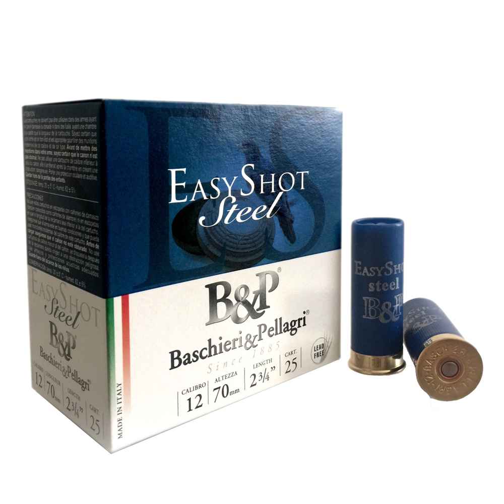 B&P 12/70 Easy Shot Steel 2,5mm 24 g - 25St, Baschieri & Pellagri, Patronen für Flinten, Munition