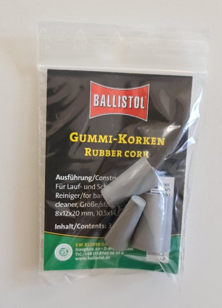 Ballistol Gummi-Korken für Schalldämpfer 3er Set